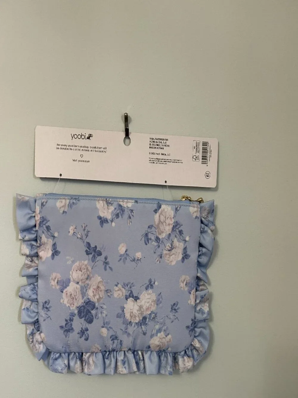 LoveShackFancy * Yoobi Accessory Pouch Whisper Blue Floral